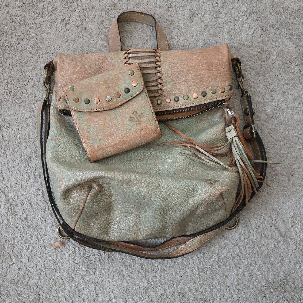 Patricia NASH! Stylish Tan and Green Women's Bag